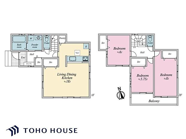 キッチンからLDを見渡すことができる間取りのため、お子様がいらっしゃるご家庭におすすめです。