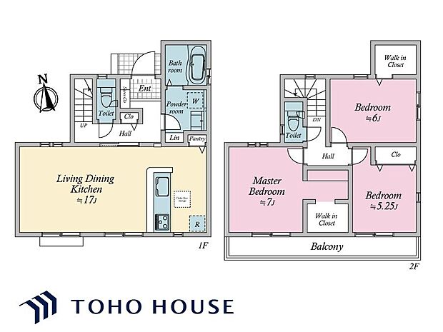 リビングとダイニングをゾーニングしやすく、食事の後もゆったりと寛げる間取りです。