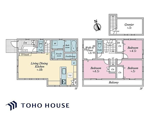 レイアウトを考えやすい間取りです。お好みの家具を配置して、心地よい空間をおつくりください。