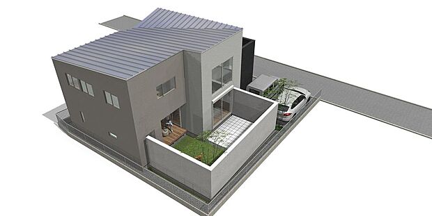 (完成予想図/外観)設計士の工夫が詰まった住まいです。設備、仕様などの詳細はお問い合わせください。