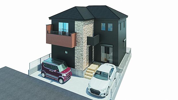 (完成予想図/外観)設備、収納が整った暮らしやすい住まいで、笑顔あふれる新生活を始めませんか?