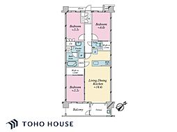 レ・ジェイド豊田マスターヒルズ 3LDKの間取図画像
