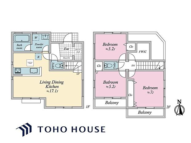 (建物プラン例)建物価格1350万円、建物面積83.02m2
