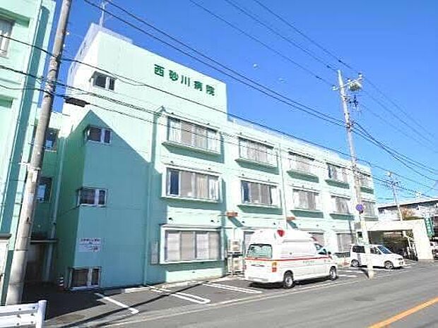 西砂川病院まで約1099m