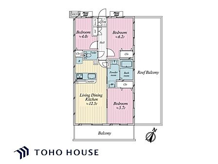 日当たりや通風、使い勝手などを考慮された間取りです。仕様などの詳細はお問い合わせください。
