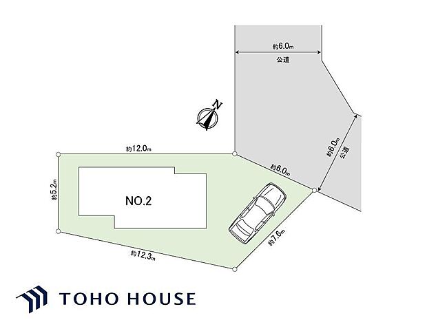 第一種低層住居専用地域内、落ち着いた住宅街の一画に位置しています。