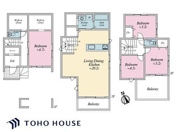 2階リビングのため、外からの視線が気にならずに、ゆったりと家族団らんのひと時が過ごせます。