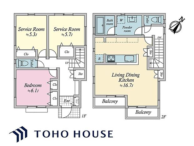 (建物プラン例)建物価格1100万円、建物面積85.05m2
