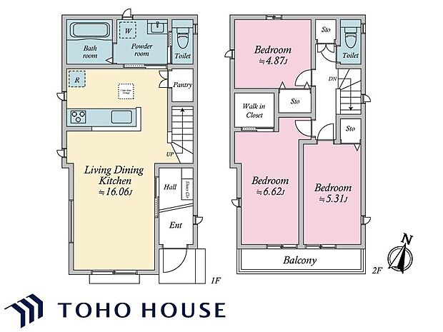 対面式キッチンとリビング階段が採用されています。ご家族のコミュニケーションが深まる間取りです。