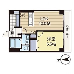 サンハイツ藤ケ丘 1LDKの間取図画像