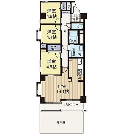 3LDK 間取り