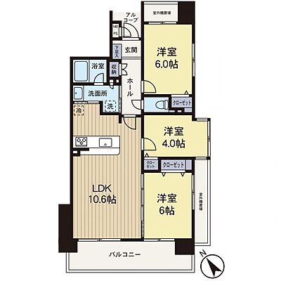 間取り 横浜小机西パーク・ホームズ 弐番館 5階/-