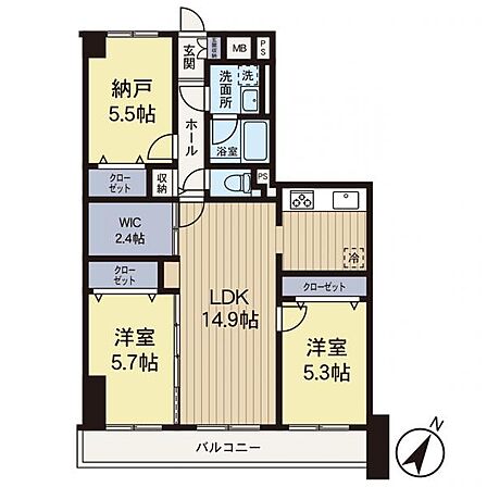 2SLDK 間取り