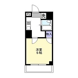 ワコーレ東村山 1Kの間取図画像