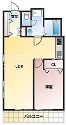 阪急神戸本線 塚口駅 徒歩18分の賃貸マンション 2階1LDKの間取り