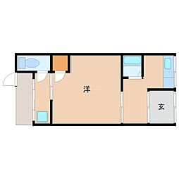 尼崎市長洲中通2-6-70テラス 1DKの間取り