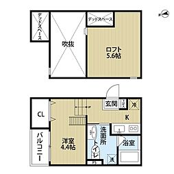 サクシード尼崎 2階ワンルームの間取り