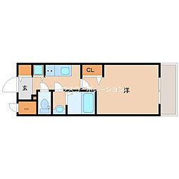 ファーストフィオーレ尼崎グランウエスト 1Kの間取図画像