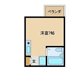 オフィス新三和 ワンルームの間取図画像