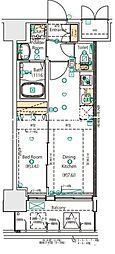 MAXIV尼崎 1DKの間取図画像