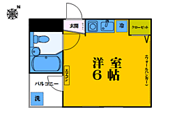 瑞豊マンション ワンルームの間取図画像