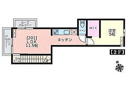 グラン・ソレイユ 1LDKの間取図画像