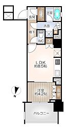 オープンレジデンシアTHE MID FORT 1LDKの間取り