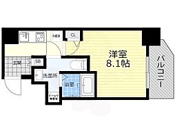 Osaka Metro堺筋線 堺筋本町駅 徒歩8分の賃貸マンション 2階1Kの間取り