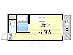 ラパンジール大国4 ワンルームの間取図画像