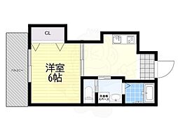 サンハイツヤマサキ 1Kの間取図画像