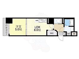 サムティ江戸堀ASUNT 1LDKの間取図画像