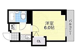 ミストラル本町ウェスト 1Kの間取図画像