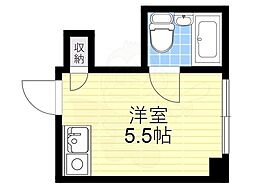 堀江グリーンハイツ ワンルームの間取図画像