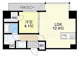 BRAVE常盤町2 1LDKの間取図画像
