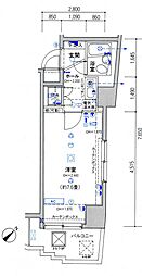 ストーク武蔵小山弐番館 1Kの間取図画像