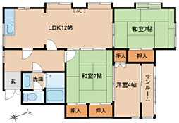 ピュアハウス 2階3LDKの間取り