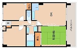 JR福知山線 猪名寺駅 徒歩12分の賃貸マンション 3階3LDKの間取り