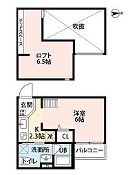 JR福知山線 塚口駅 徒歩12分の賃貸アパート 1階1Kの間取り