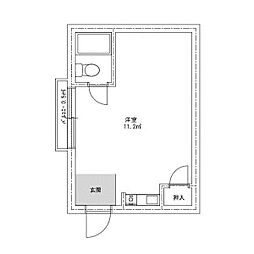 RHYTHM杭瀬 3階ワンルームの間取り