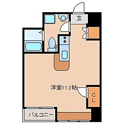 阪神本線 杭瀬駅 徒歩1分の賃貸マンション 7階ワンルームの間取り
