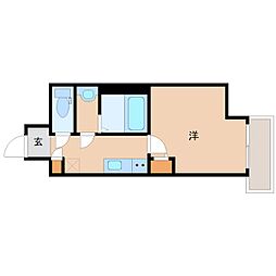 阪神本線 尼崎駅 徒歩8分の賃貸マンション 7階1Kの間取り