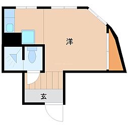 リヨンドハイツ ワンルームの間取図画像