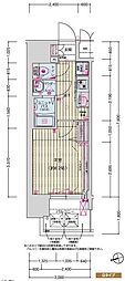 プレリス尼崎レーネヴィア 1Kの間取図画像