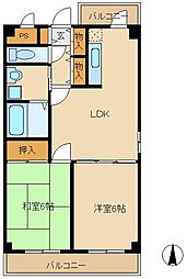 ラクシュミー常光寺 2LDKの間取図画像