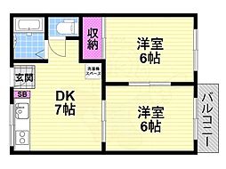 間取図画像 2DK
