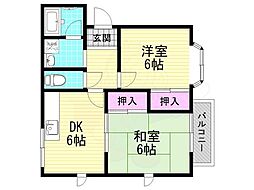 ドルチェ2 2DKの間取図画像