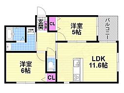 ミラハイツ諸福 2階