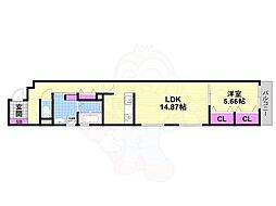 COLORS 2階1LDKの間取り