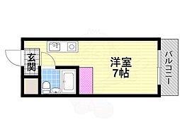 マンション・ザ・麻生 ワンルームの間取図画像
