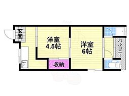 白芳荘9号館 1階/-